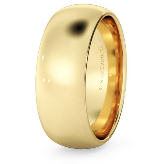 HWNP717 D Court Wedding Ring - 7mm width, 1.8mm depth