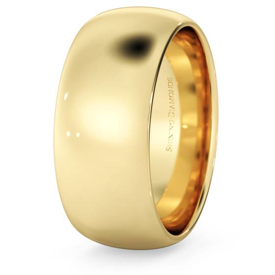 HWNP817 D Court Wedding Ring - 8mm width, 1.8mm depth