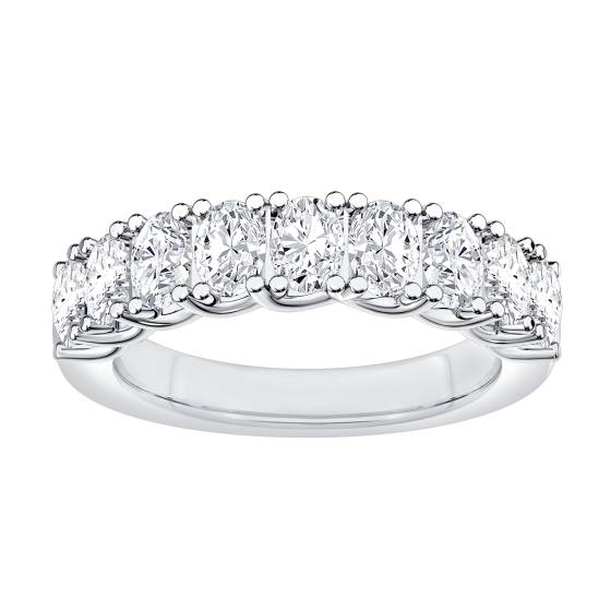 1.65ct Oval 9 Stone Diamond Ring