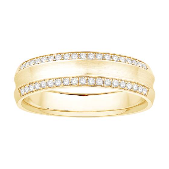 Mens Diamond Set Wedding Band