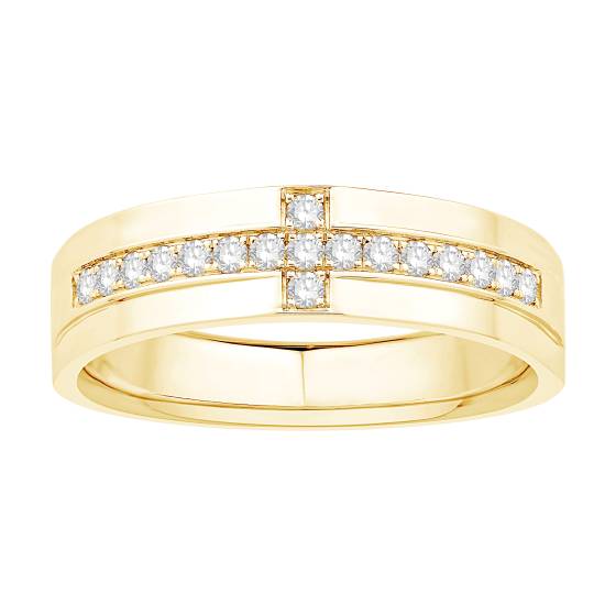 Mens Diamond Set Wedding Band