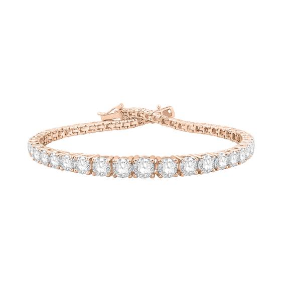 7ct Center Graduated Round Diamond Designer Bracelet