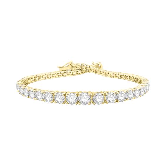 7ct Center Graduated Round Diamond Designer Bracelet
