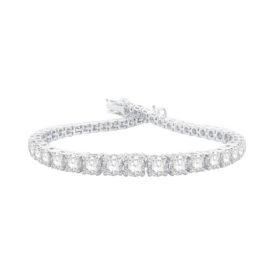 10ct Center Graduated Round Diamond Designer Bracelet