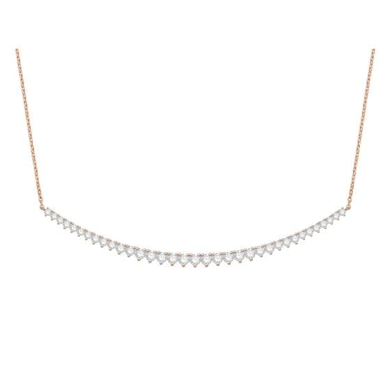 2.00ct Round Diamond Graduated 3 Claw Chain Necklace - U Shape
