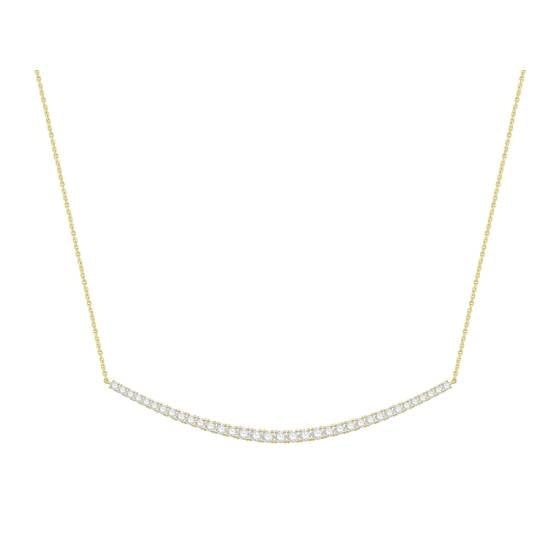 1.50ct Round Diamond Four Claw Chain Necklace - U Shape
