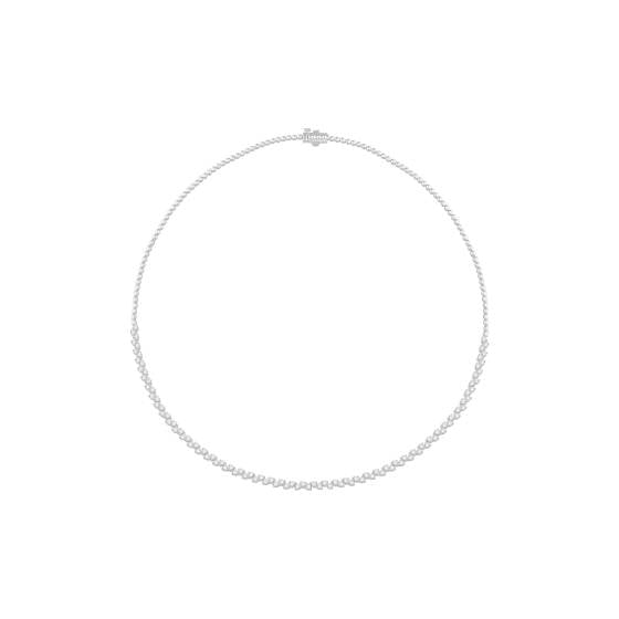 4.50ct Alternating Round Diamond Designer Tennis Necklace