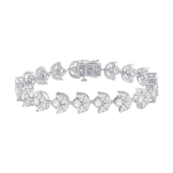 Marquise and Round Diamond Bracelet