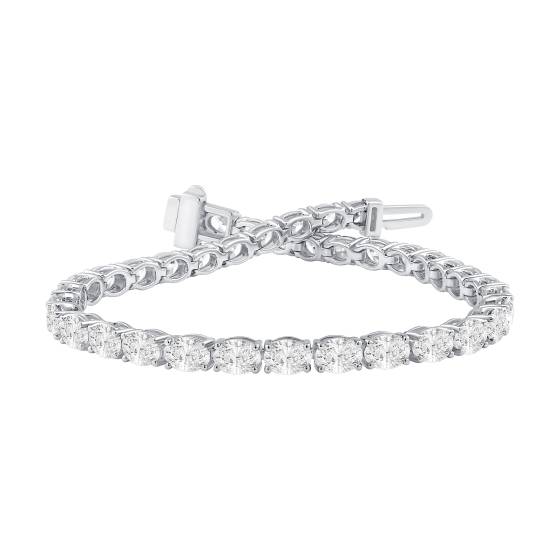 7ct Oval Diamond Horizontal Set Designer Bracelet