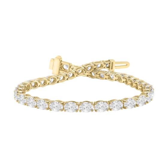 7ct Oval Diamond Horizontal Set Designer Bracelet
