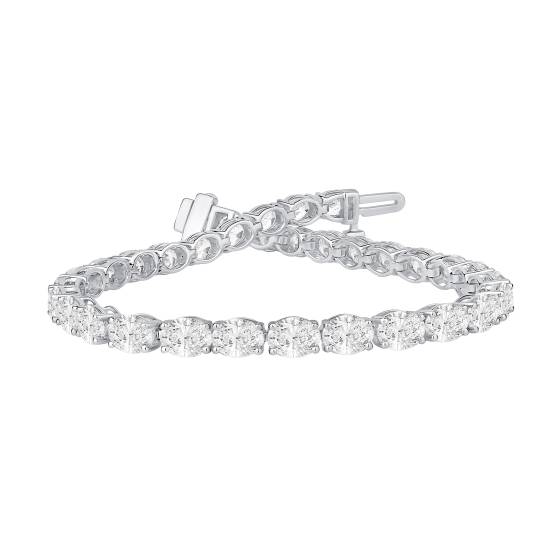 10ct Oval Diamond Horizontal Set Designer Bracelet