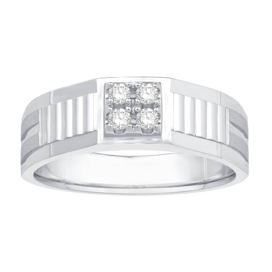 Mens Diamond Set Wedding Band