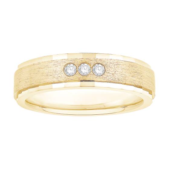 Mens Diamond Set Wedding Band