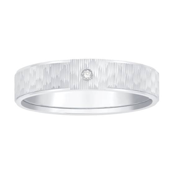 Mens Diamond Set Wedding Band