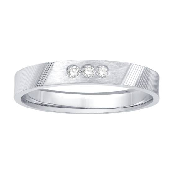 Mens Diamond Set Wedding Band