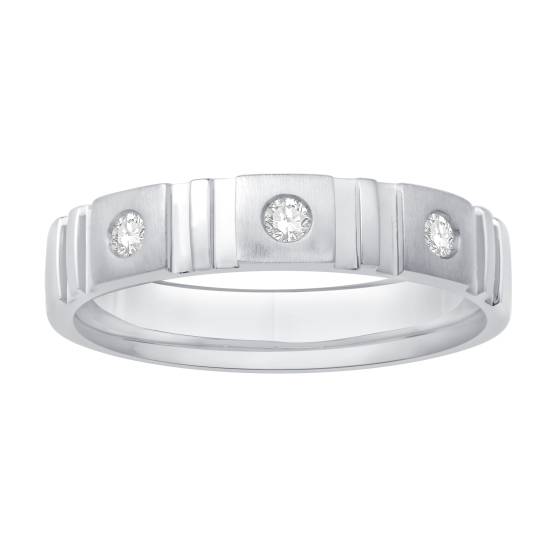 Mens Diamond Set Wedding Band