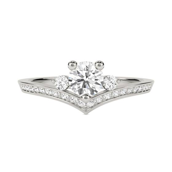 Modern Round Diamond Designer Ring