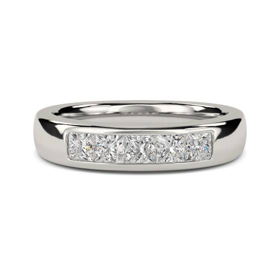 5 Stone Princess Diamond Half Eternity Ring