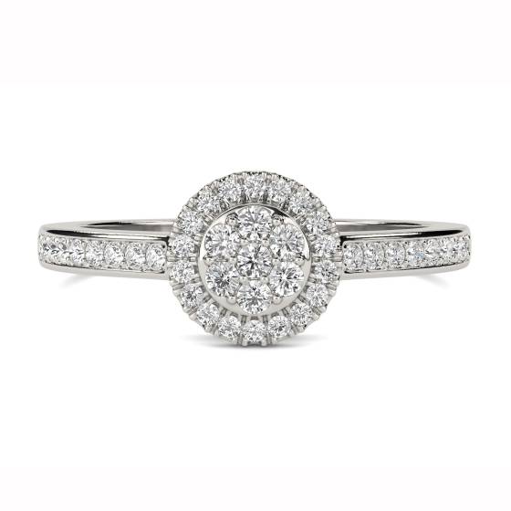 0.50ct Elegant Round Diamond Cluster Ring