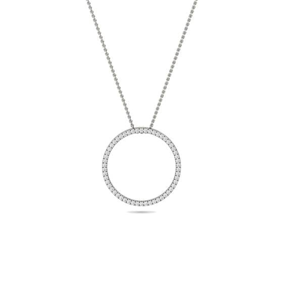 0.50ct Pave Set Round Diamond Designer Pendant