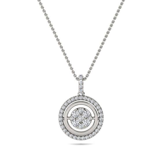 Movable Round Diamond Designer Pendant