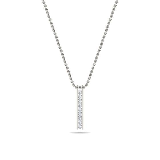 Round Diamond Drop Pendant