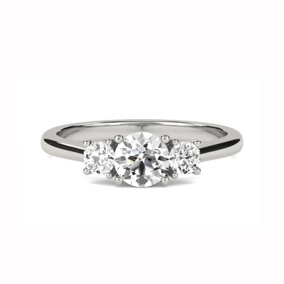 SDMT03379 Lavish Round Diamond Trilogy Ring