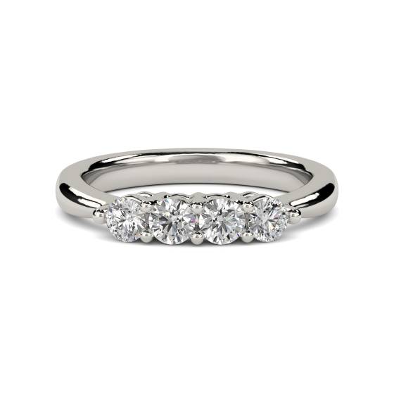 SDMT04002 Four Stone Round Diamond Half Eternity Ring