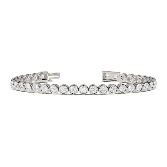 Unique Round Diamond Bezel Set Tennis Bracelet
