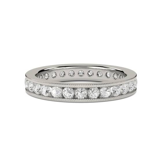 1.00ct Milgrain Elegant Round Diamond Full Eternity Ring