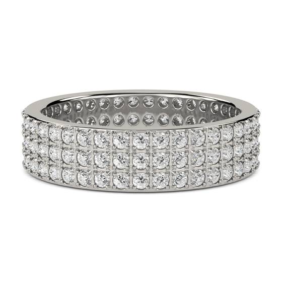 1.25ct Triple Row Round Diamond Full Eternity Ring