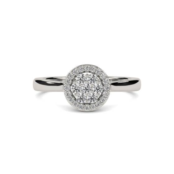 0.25ct Elegant Round Diamond Cluster Ring