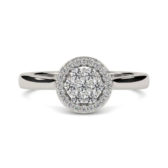 0.25ct Elegant Round Diamond Cluster Ring