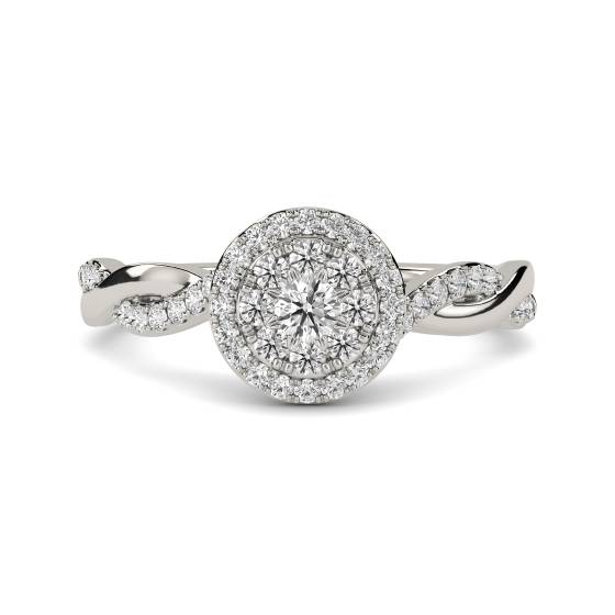 Round Diamond Cluster Ring