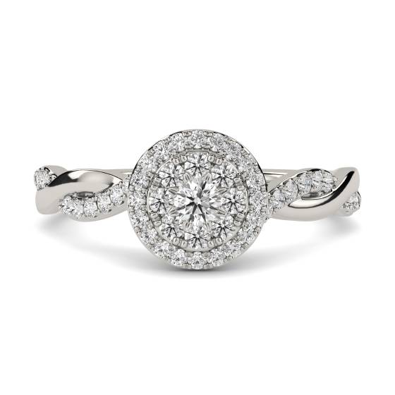 Round Diamond Cluster Ring
