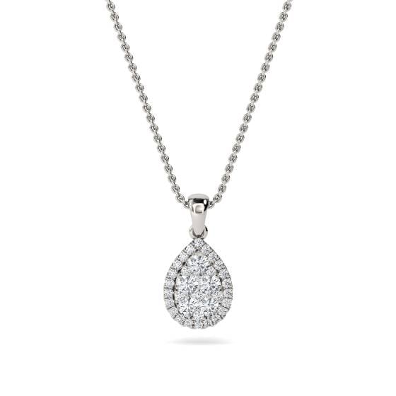 Round Diamond Cluster Pendant