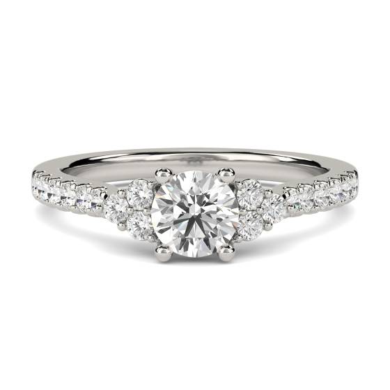 0.80ct SI/H Round Diamond Cluster Ring
