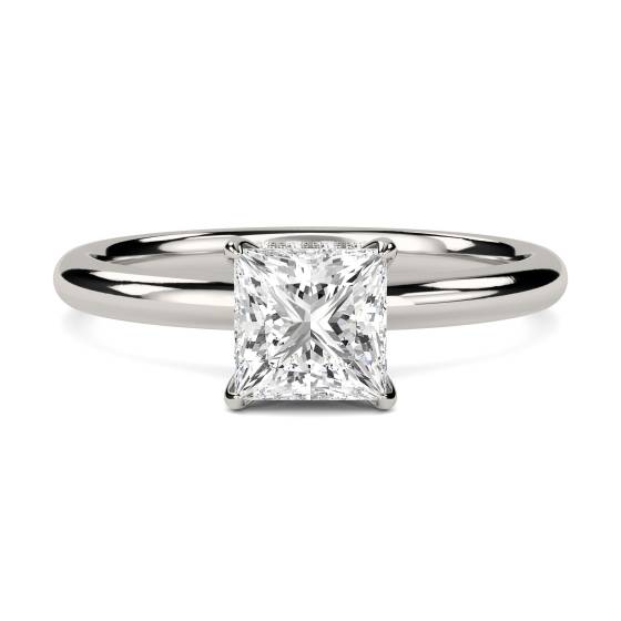 Princess Cut Hidden Halo Ring