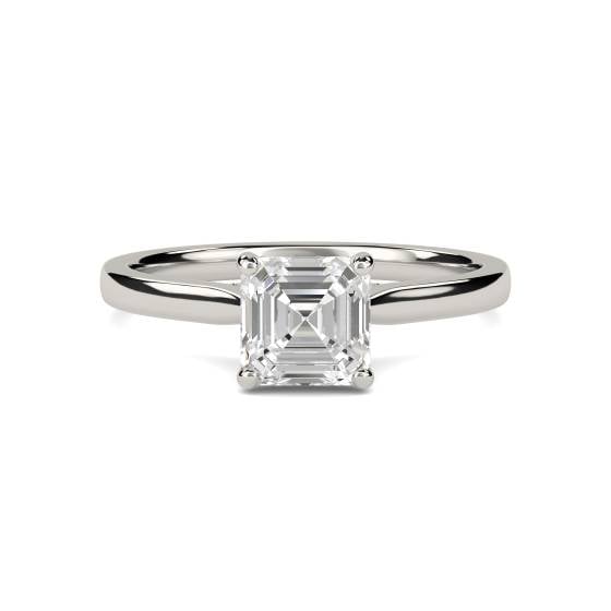 Asscher Diamond Engagement Ring