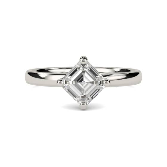 Asscher Diamond Engagement Ring