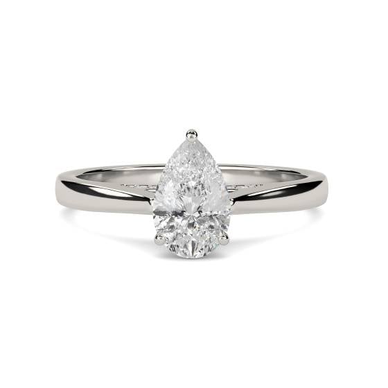 Elegant Pear Diamond Engagement Ring