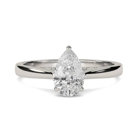 Elegant Pear Diamond Engagement Ring