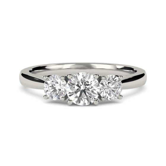 Elegant Round Diamond Trilogy Ring