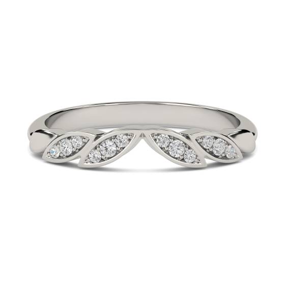 0.10ct Round Diamond Shaped Wedding Ring