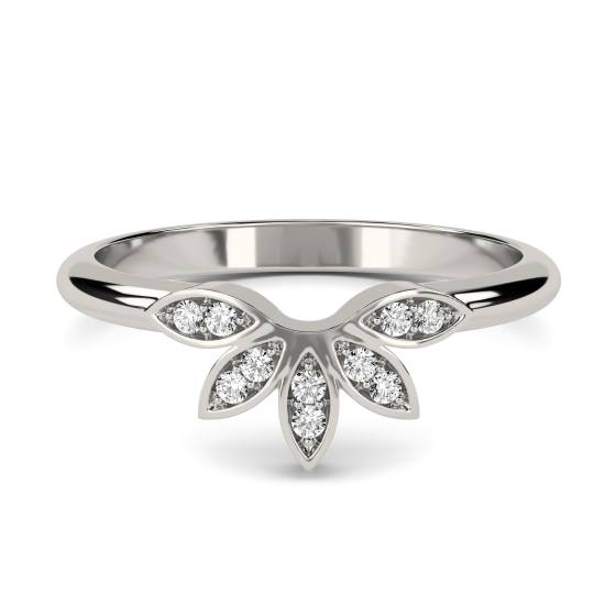 0.10ct Round Diamond Shaped Wedding Ring