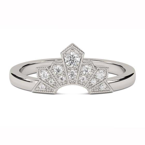 0.10ct Round Diamond Shaped Wedding Ring