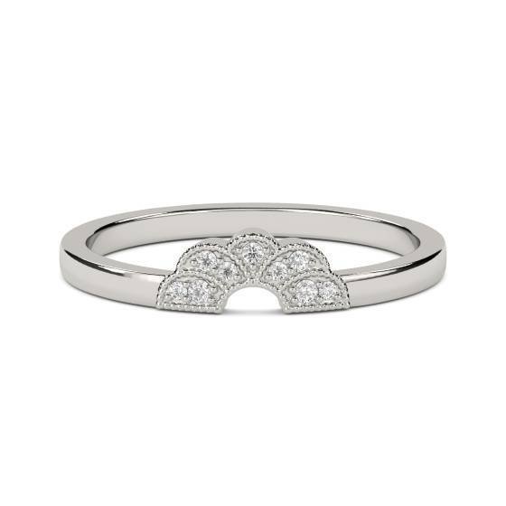 0.10ct Round Diamond Shaped Wedding Ring