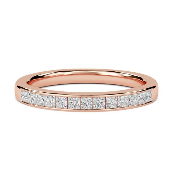 0.25ct Princess Cut Half Eternity Ring