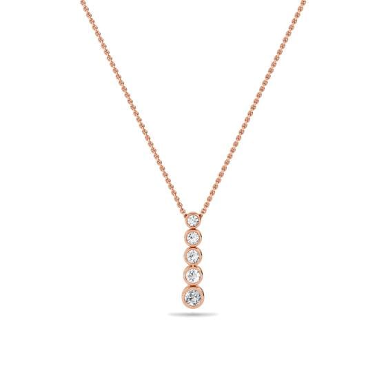 Classic Round Diamond Journey Pendant