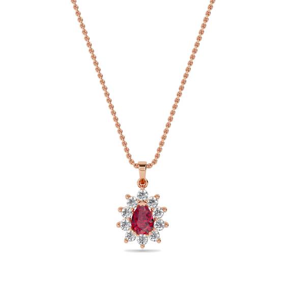 Ruby and Diamond Pendant